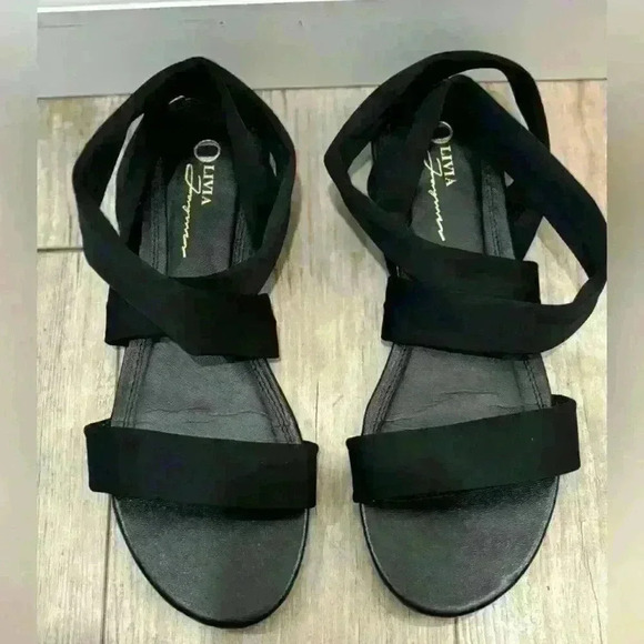 Olivia black wrap sandals size 7.5 - Picture 5 of 5